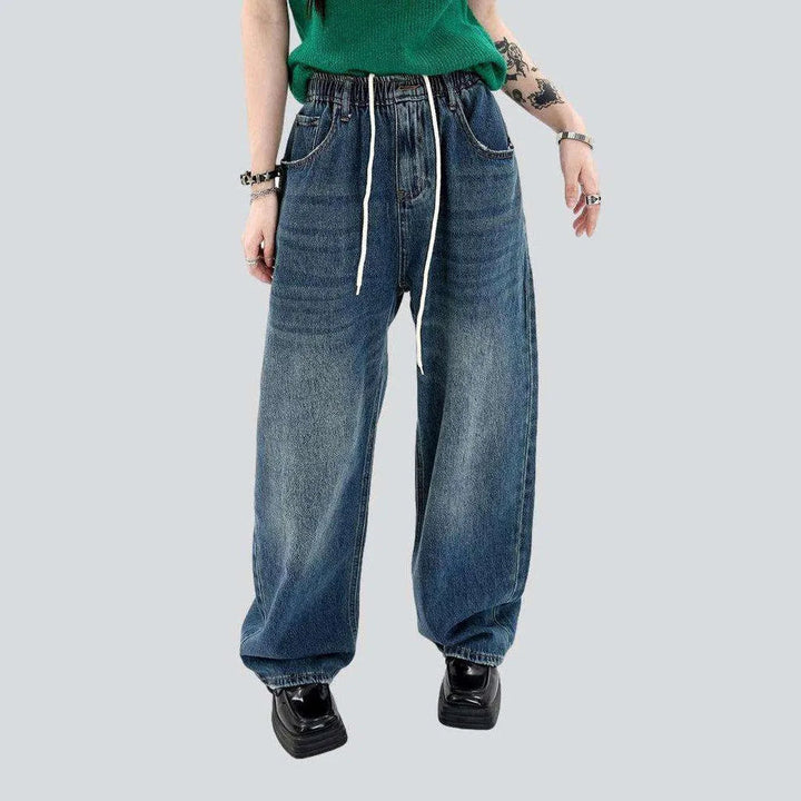 Medium wash baggy women's jeans | Jeans4you.shop