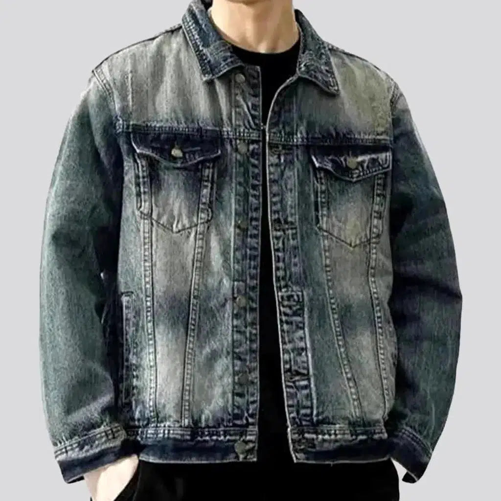 Medium-wash fashion jeans jacket | Jeans4you.shop