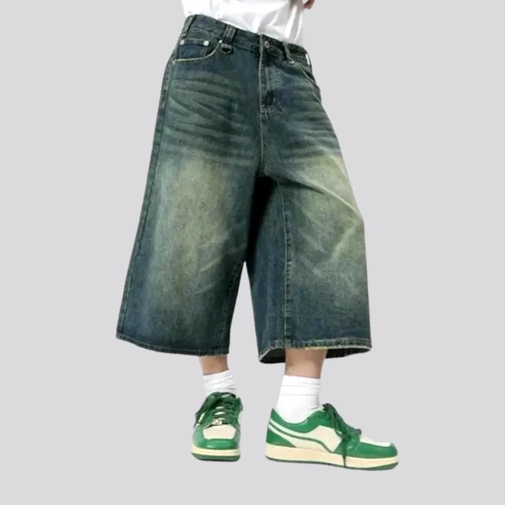 Medium-wash high-waist jeans shorts for men | Jeans4you.shop