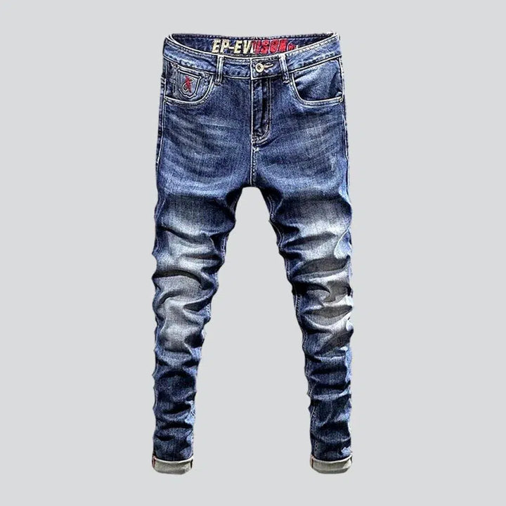 Medium wash men's skinny jeans | Jeans4you.shop