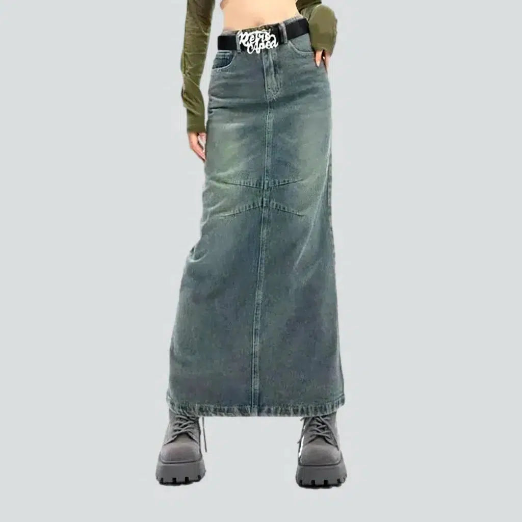 Medium wash women's denim skirt | Jeans4you.shop