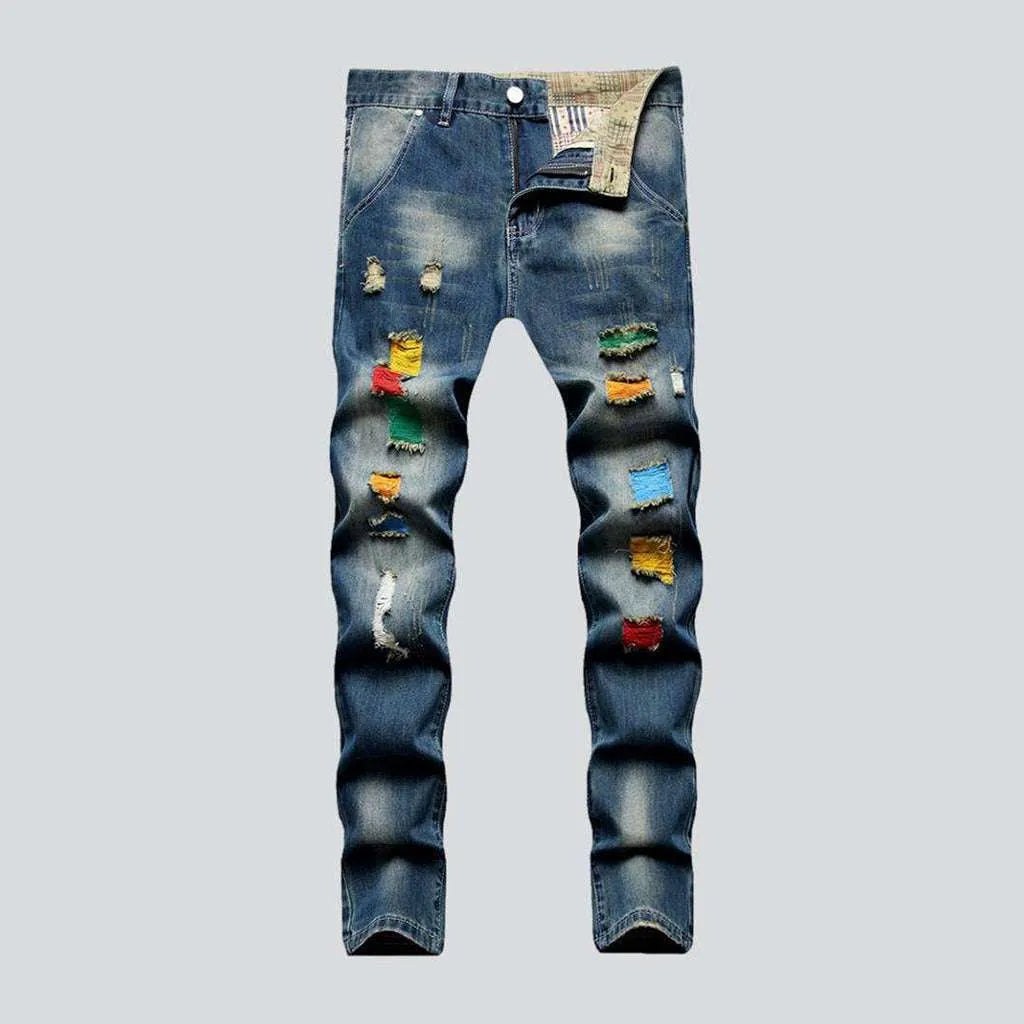 Men's jeans with color rips | Jeans4you.shop