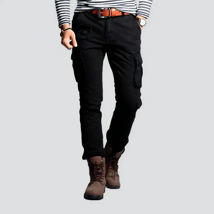 Mid-waist cargo men's denim pants | Jeans4you.shop