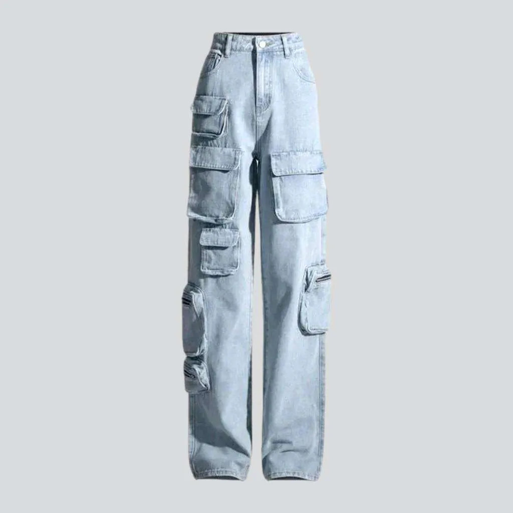 Mid-waist light wash women's jeans | Jeans4you.shop