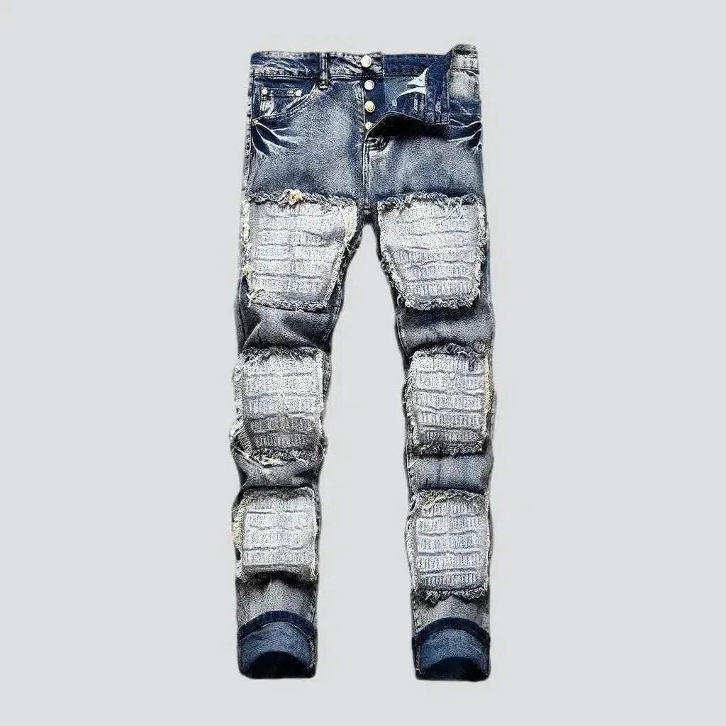 Mid-waist men's distressed jeans | Jeans4you.shop
