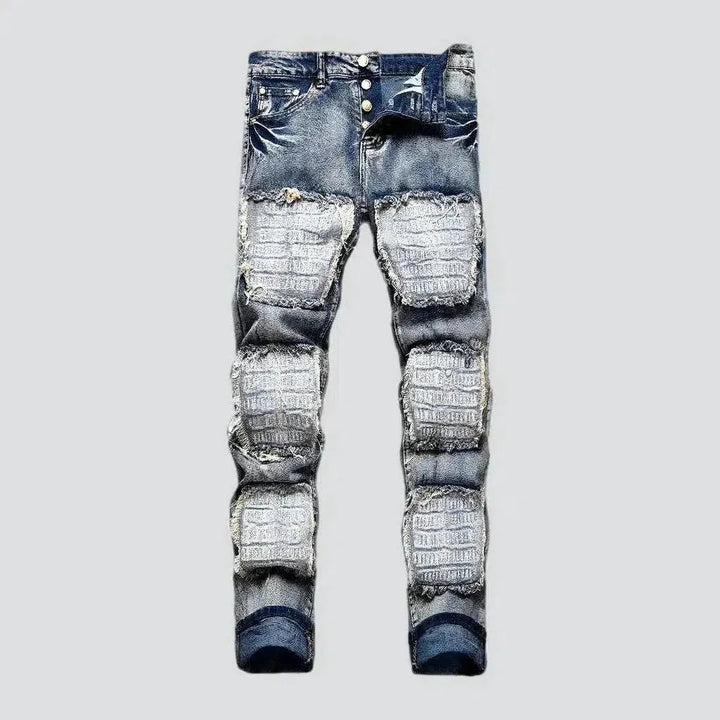 Mid-waist men's distressed jeans | Jeans4you.shop