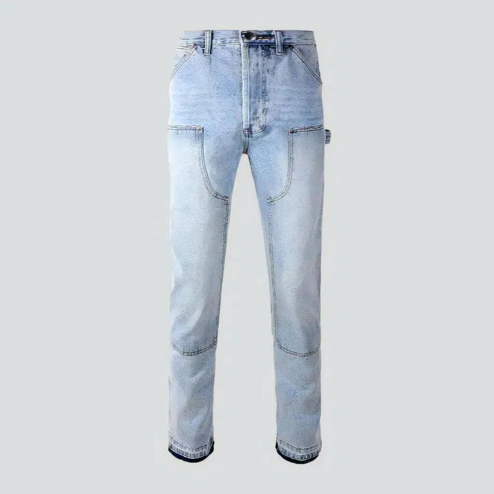Mid-waist patched jeans
 for men | Jeans4you.shop