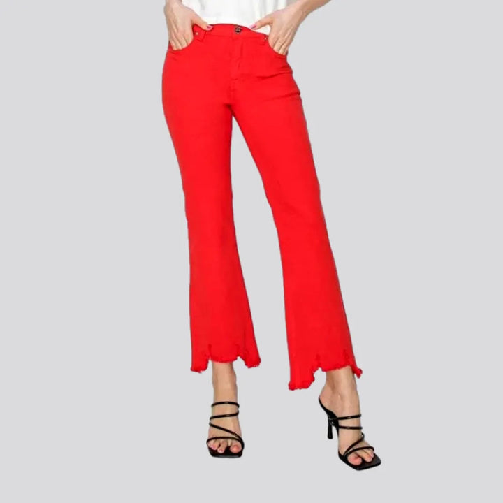 Mid-waist red jeans
 for women | Jeans4you.shop