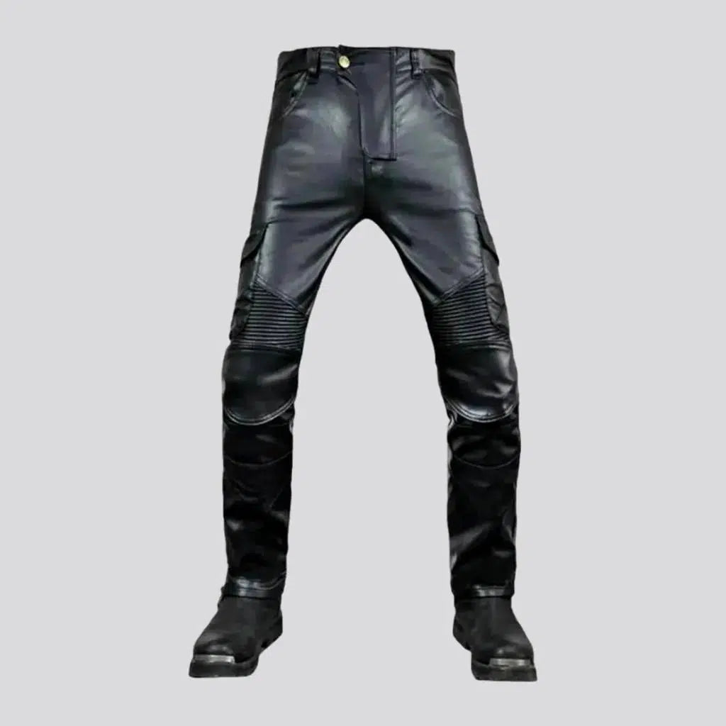 Mid-waist windproof moto jeans | Jeans4you.shop