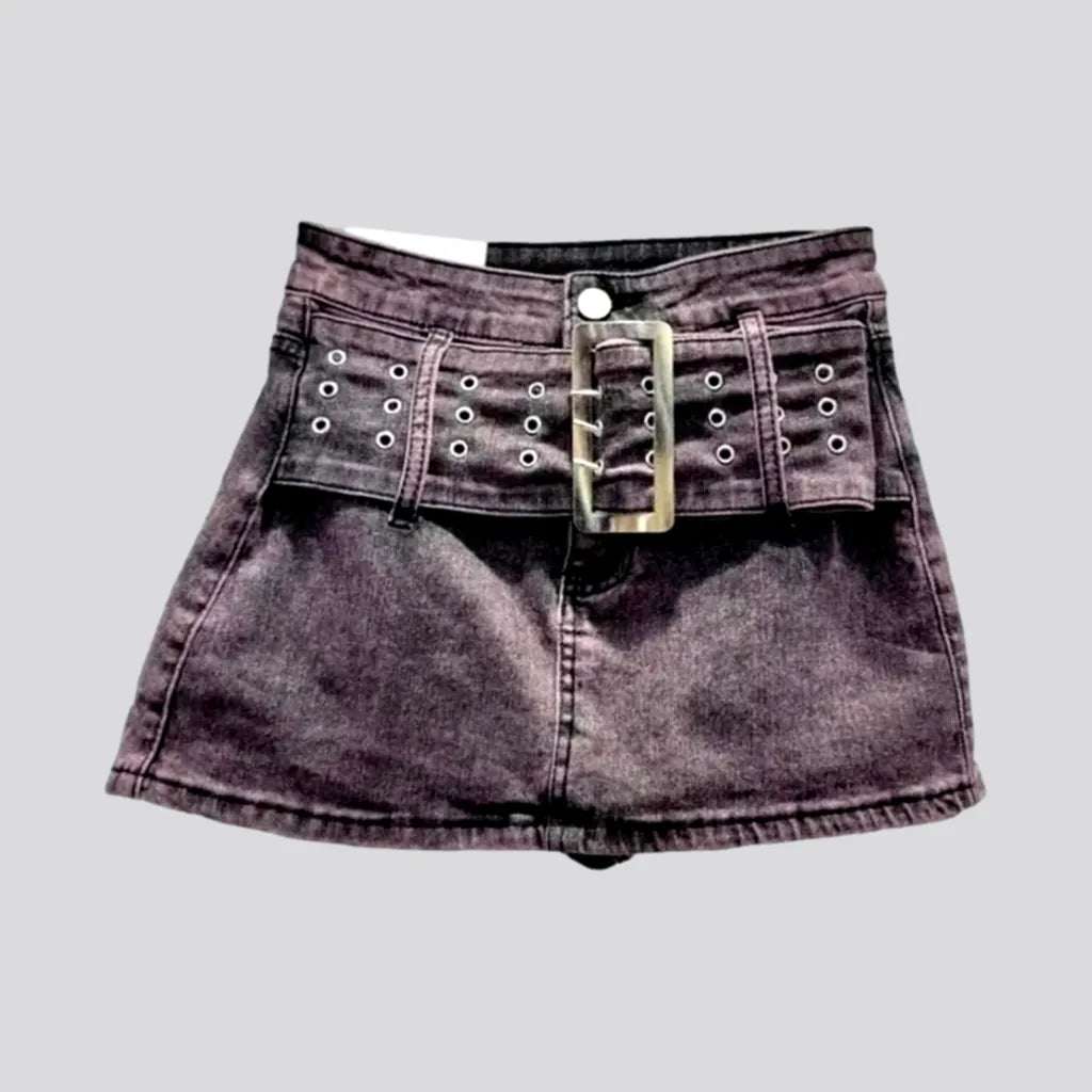 Mid-waist women's jeans skort | Jeans4you.shop