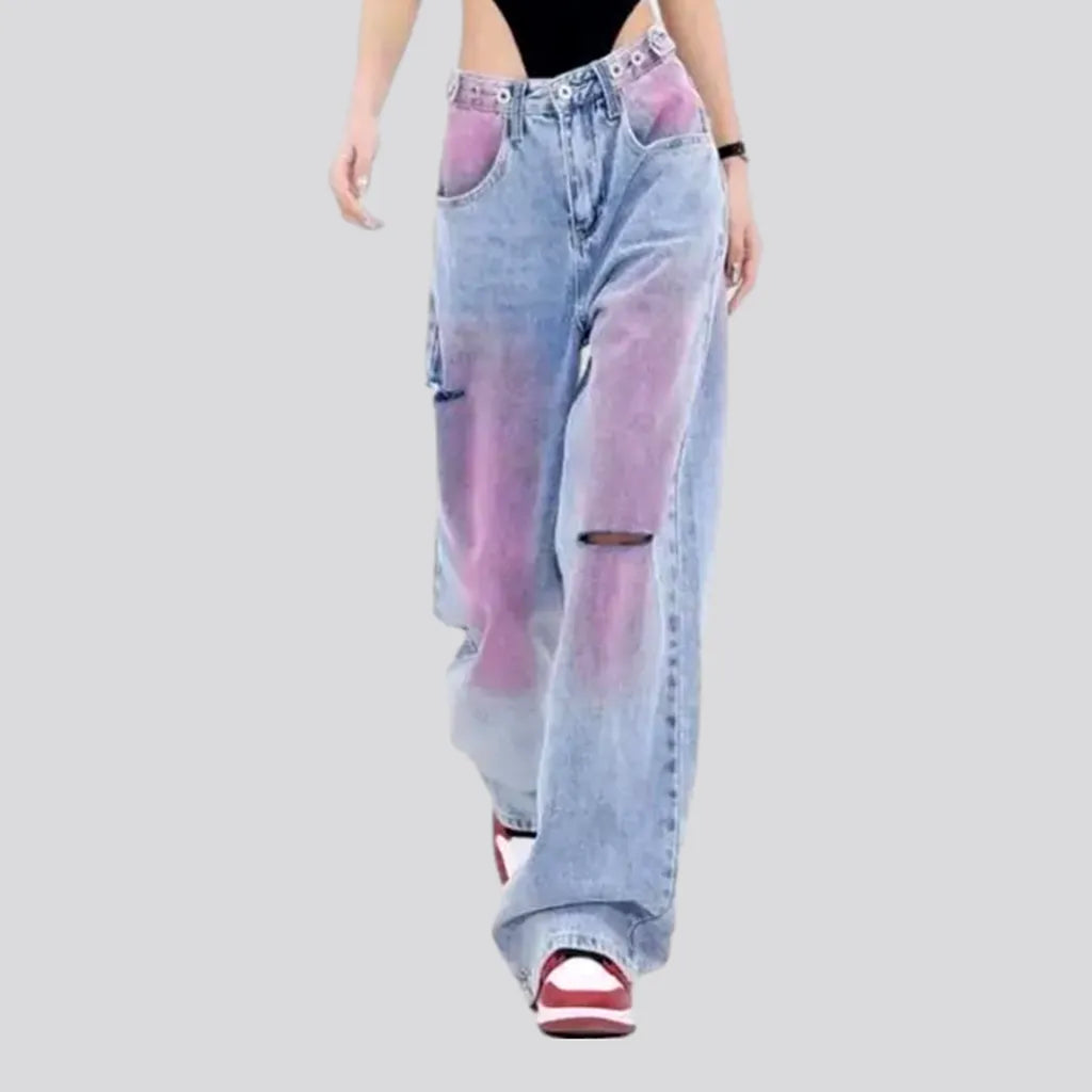 Mid-waist women's painted jeans | Jeans4you.shop