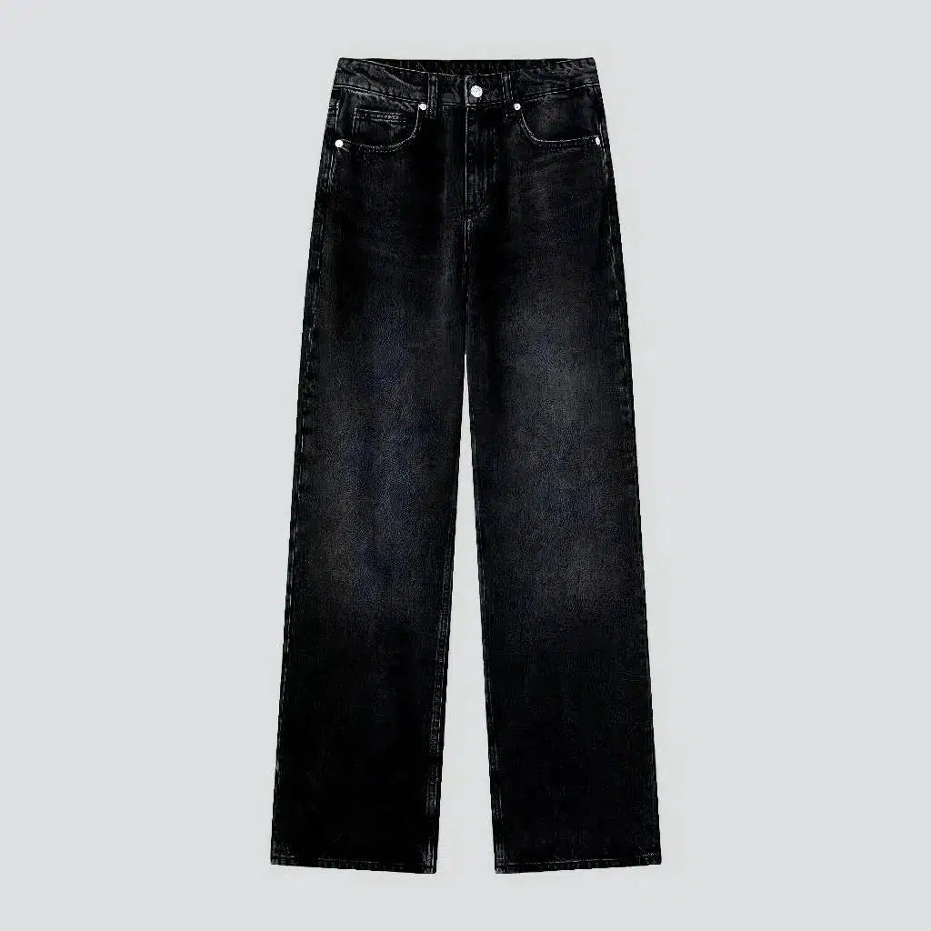Mid-waist women's stonewashed jeans | Jeans4you.shop