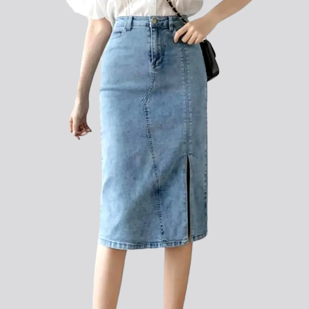 Midi high-waist women's denim skirt | Jeans4you.shop
