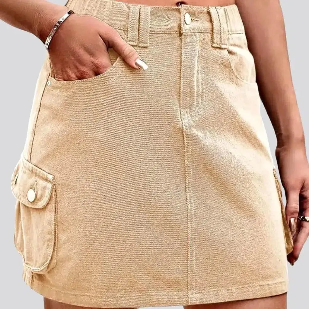 Mini color denim skirt
 for ladies | Jeans4you.shop