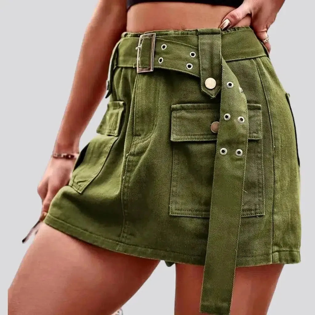 Mini color jean skirt
 for women | Jeans4you.shop