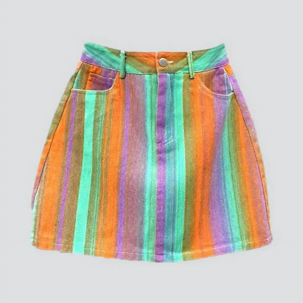 Mini color women's denim skirt | Jeans4you.shop