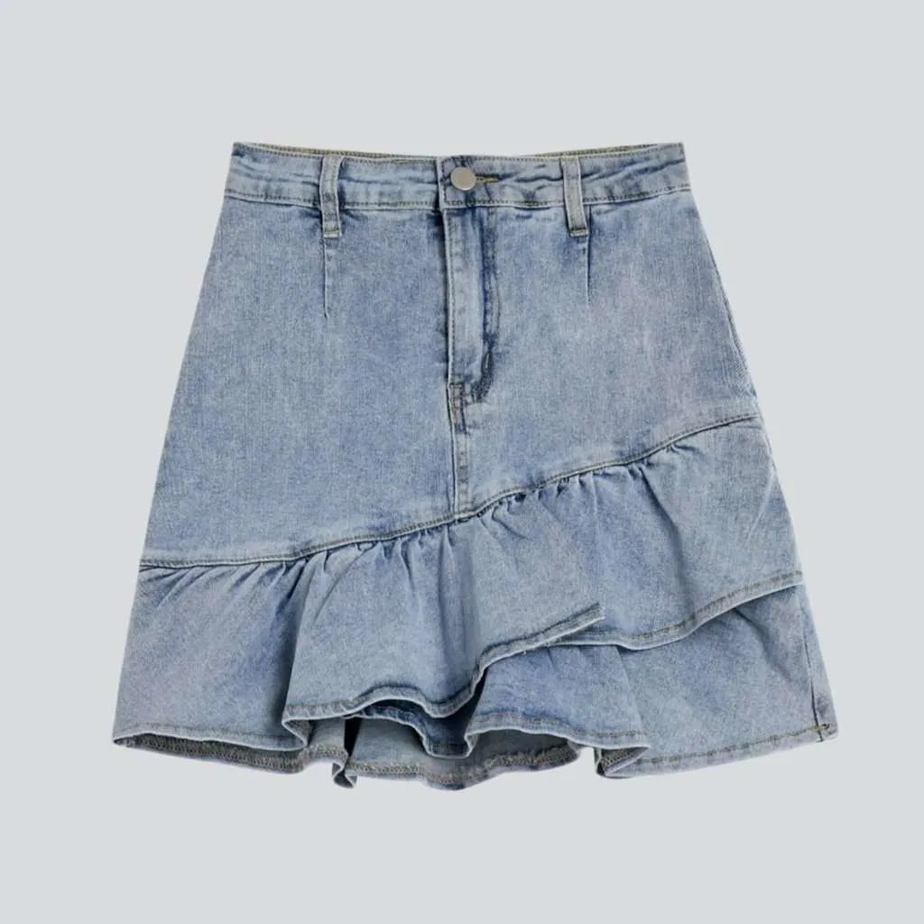 Mini frills jean skirt | Jeans4you.shop