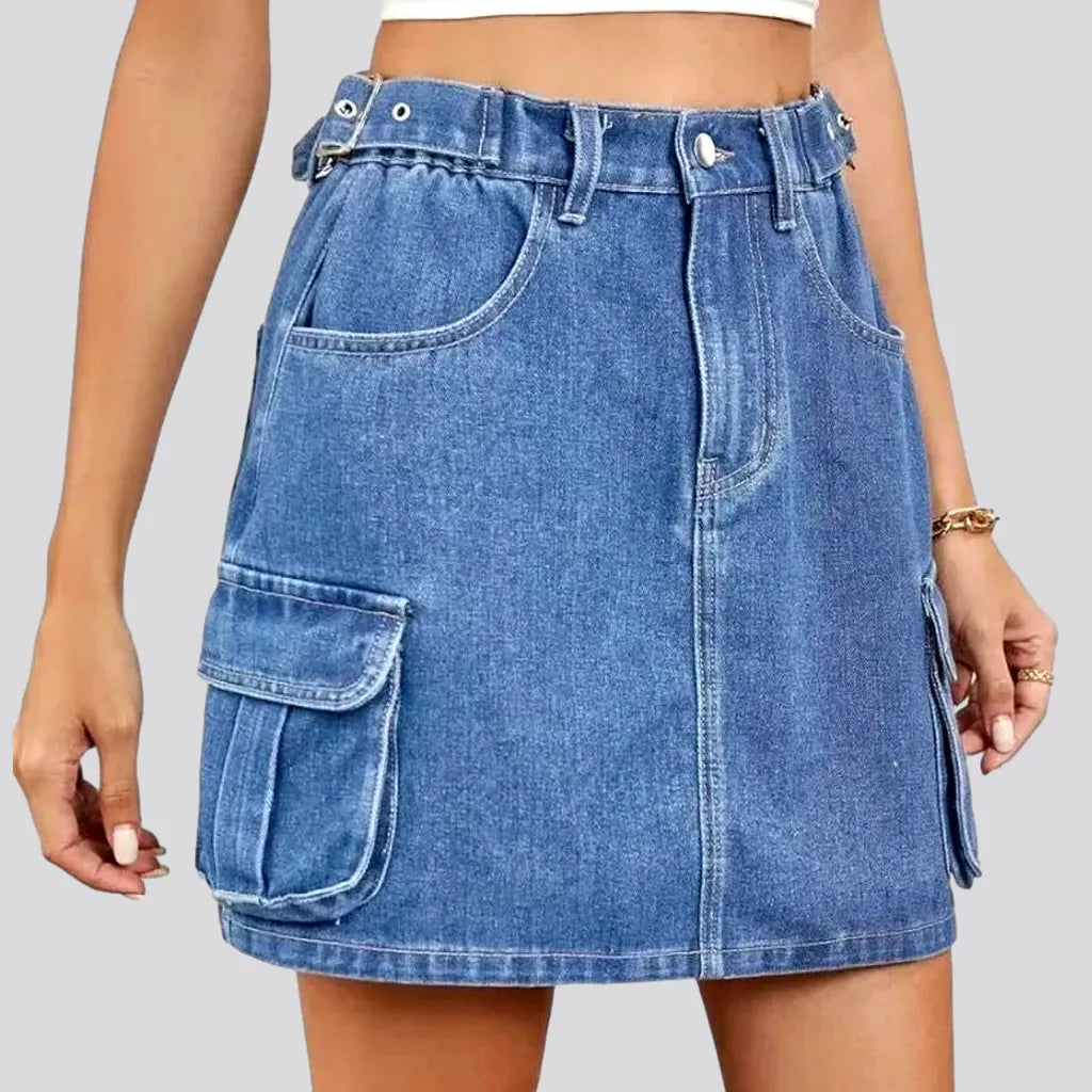 Mini high-waist women's denim skirt | Jeans4you.shop