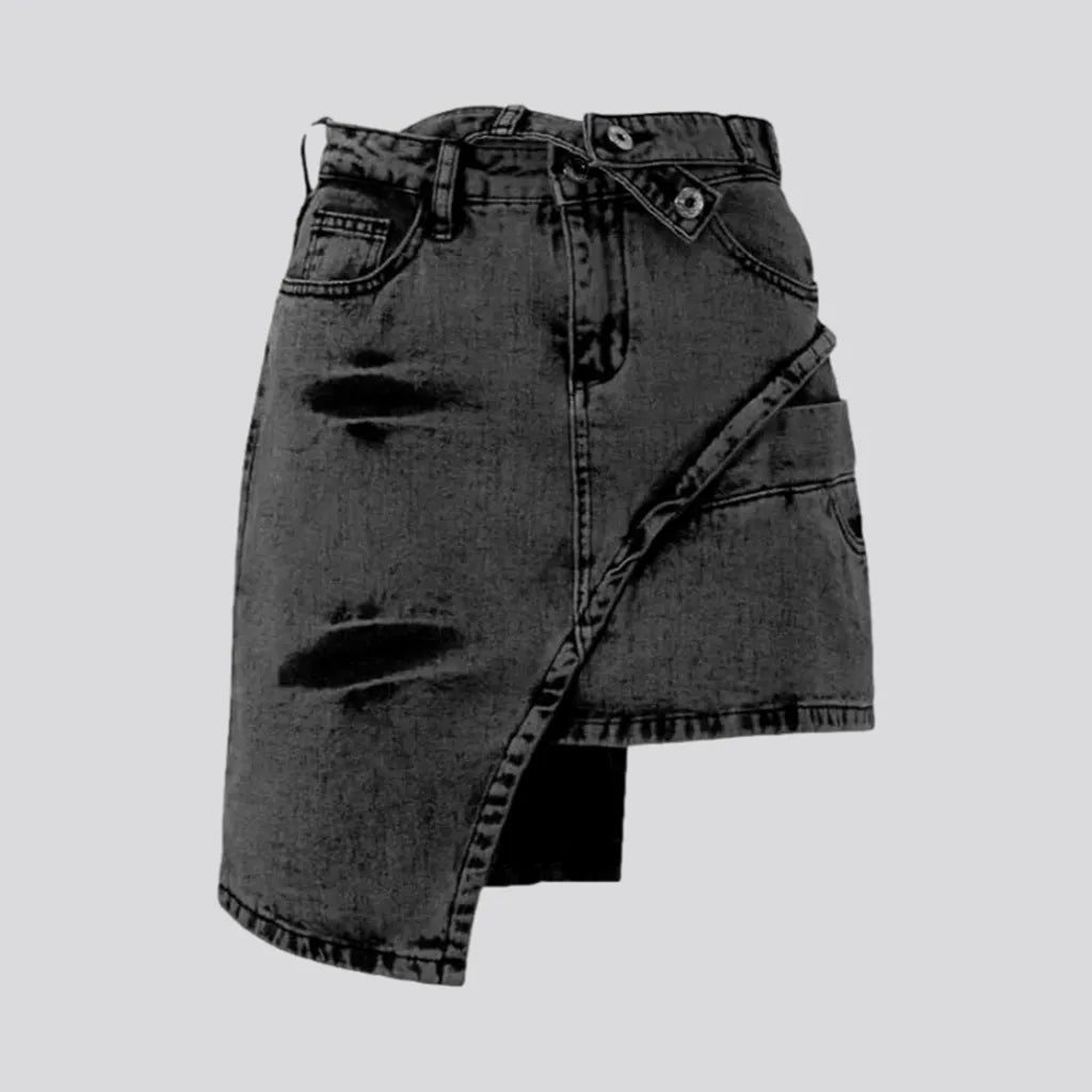 Mini layered women's denim skirt | Jeans4you.shop
