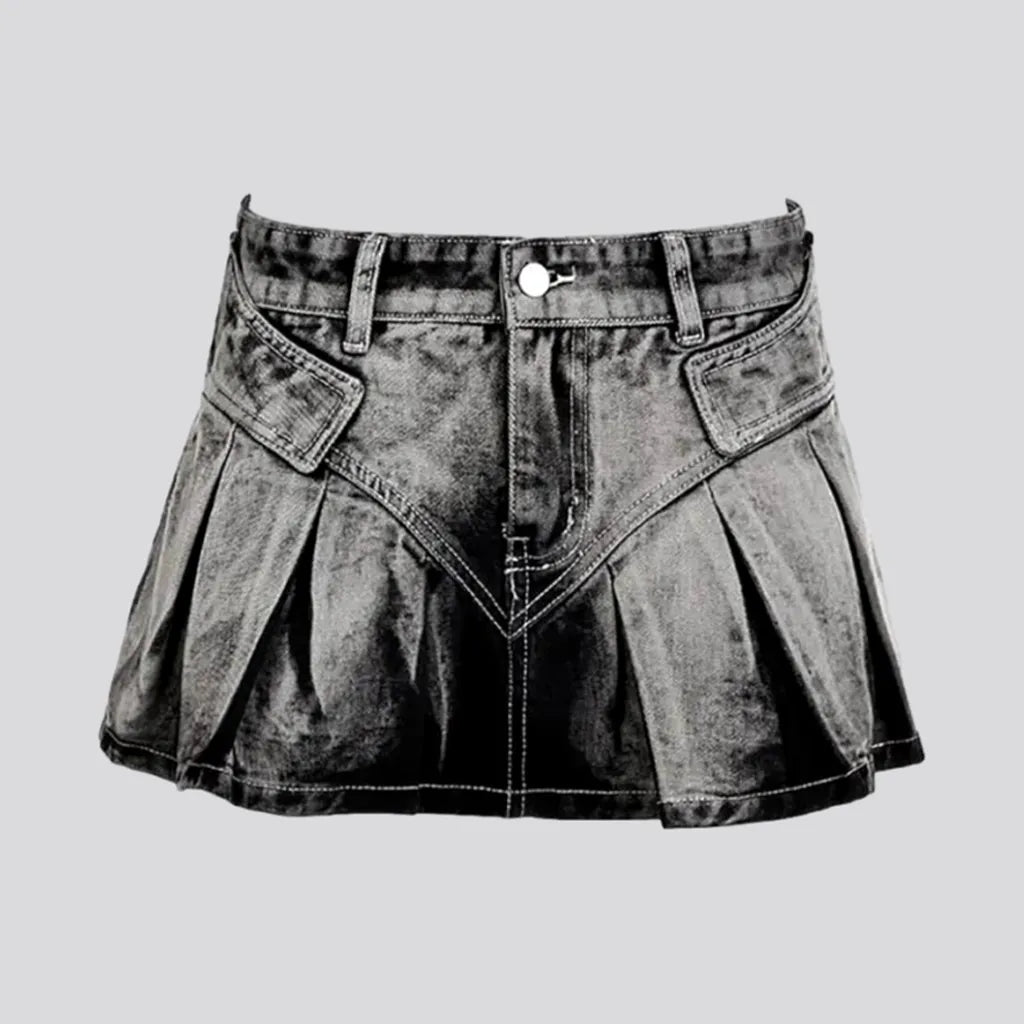 Mini mid-waist women's jeans skort | Jeans4you.shop