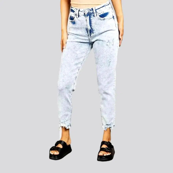 Mom women's cutoff-bottoms jeans | Jeans4you.shop