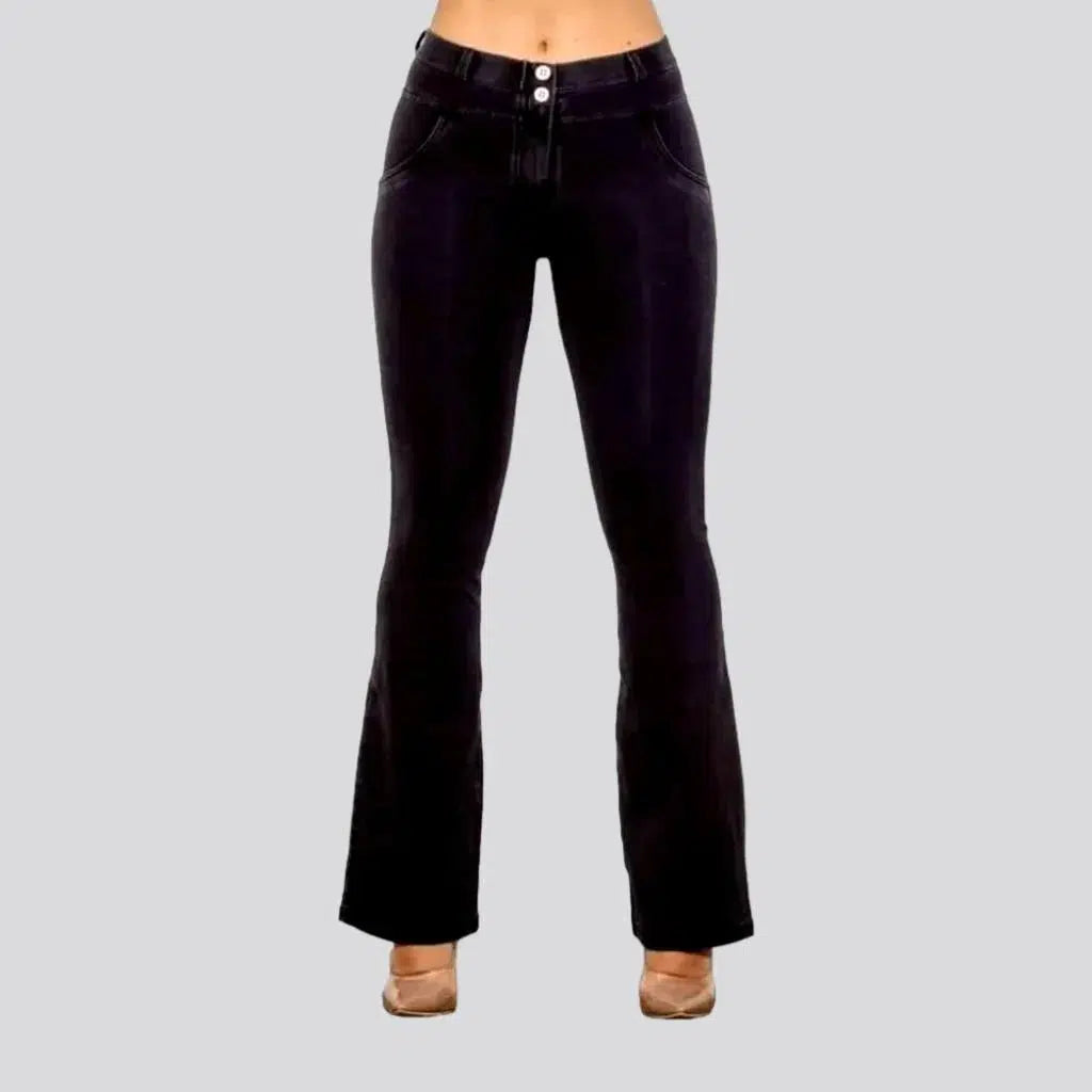 Monochrome bootcut jeans
 for women | Jeans4you.shop