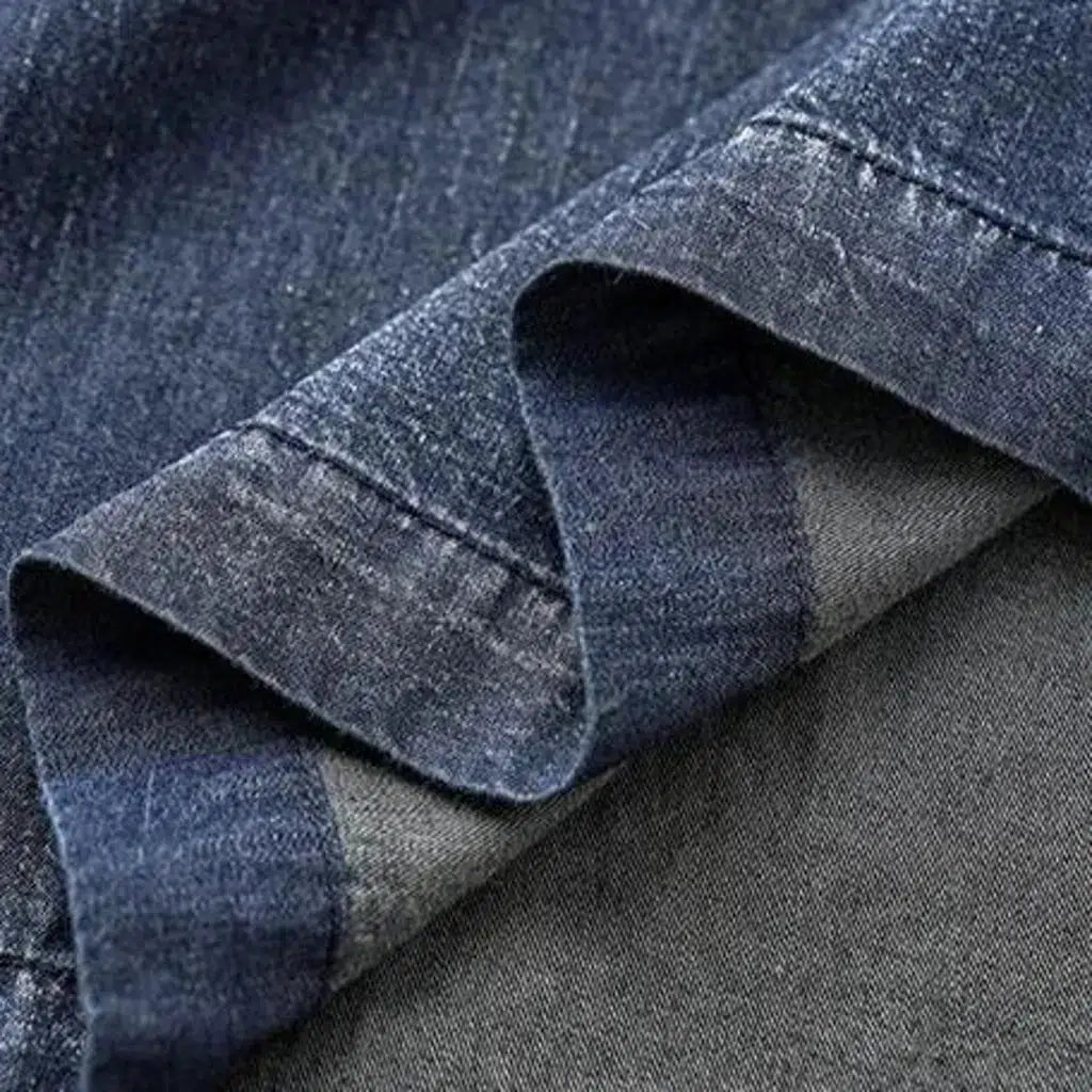 Vintage pull-on jeans dress
 for ladies