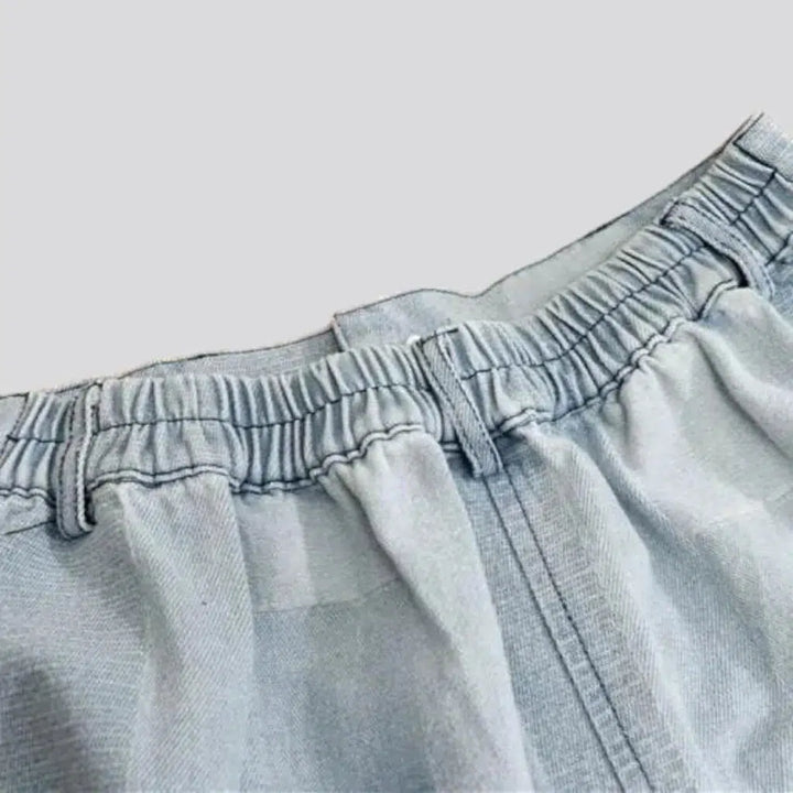 Patchwork street women's jeans skirt