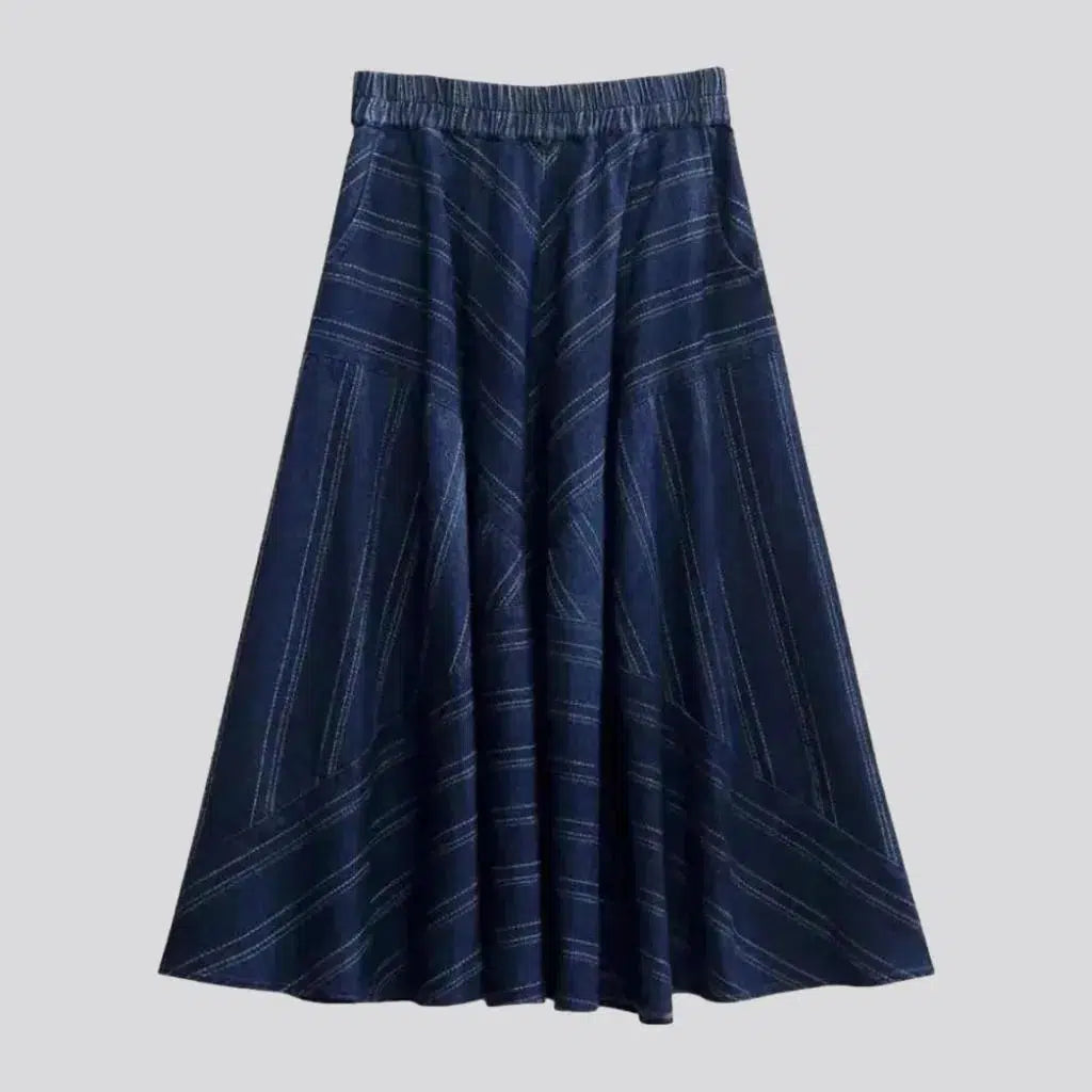 Ornament high-waist denim skirt | Jeans4you.shop