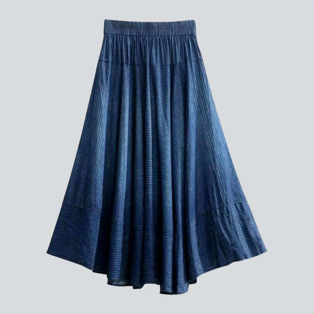 Ornament print jean skirt | Jeans4you.shop