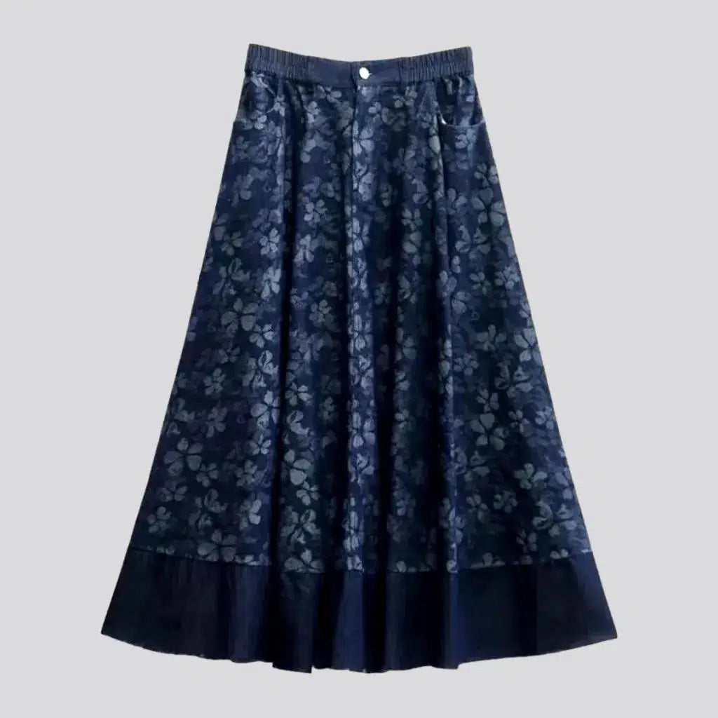Ornament women's denim skirt | Jeans4you.shop