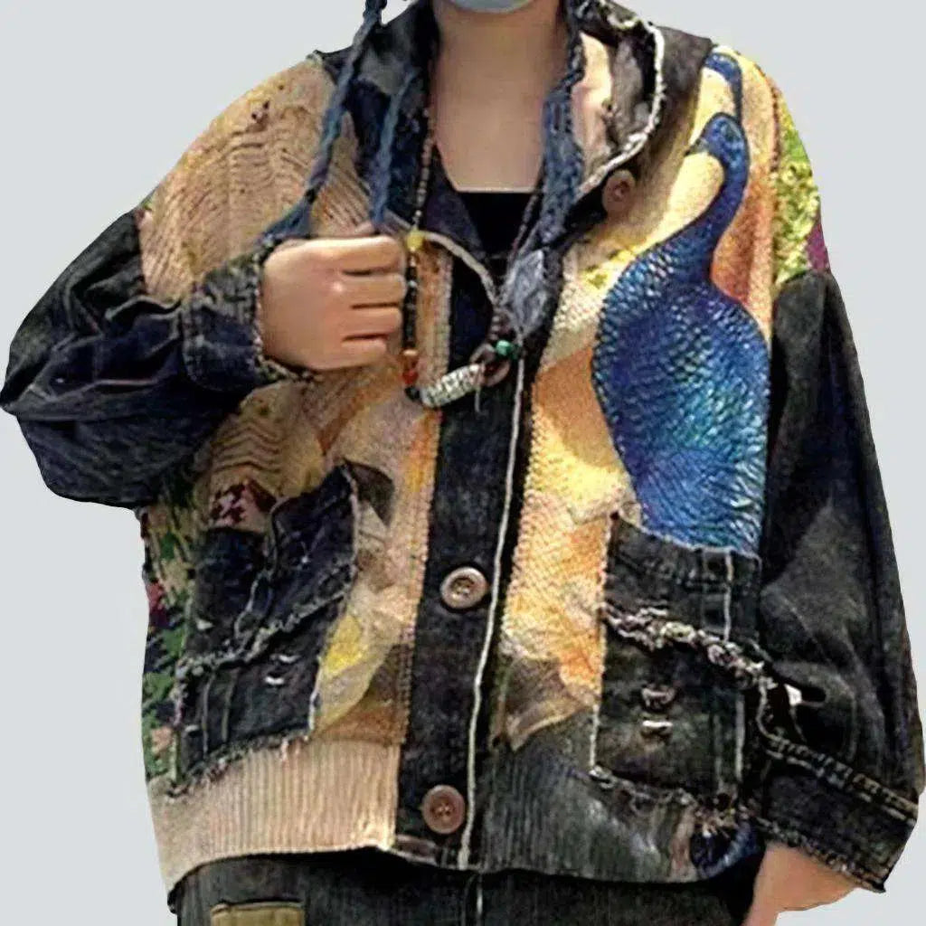 Oversized color denim jacket
 for ladies | Jeans4you.shop