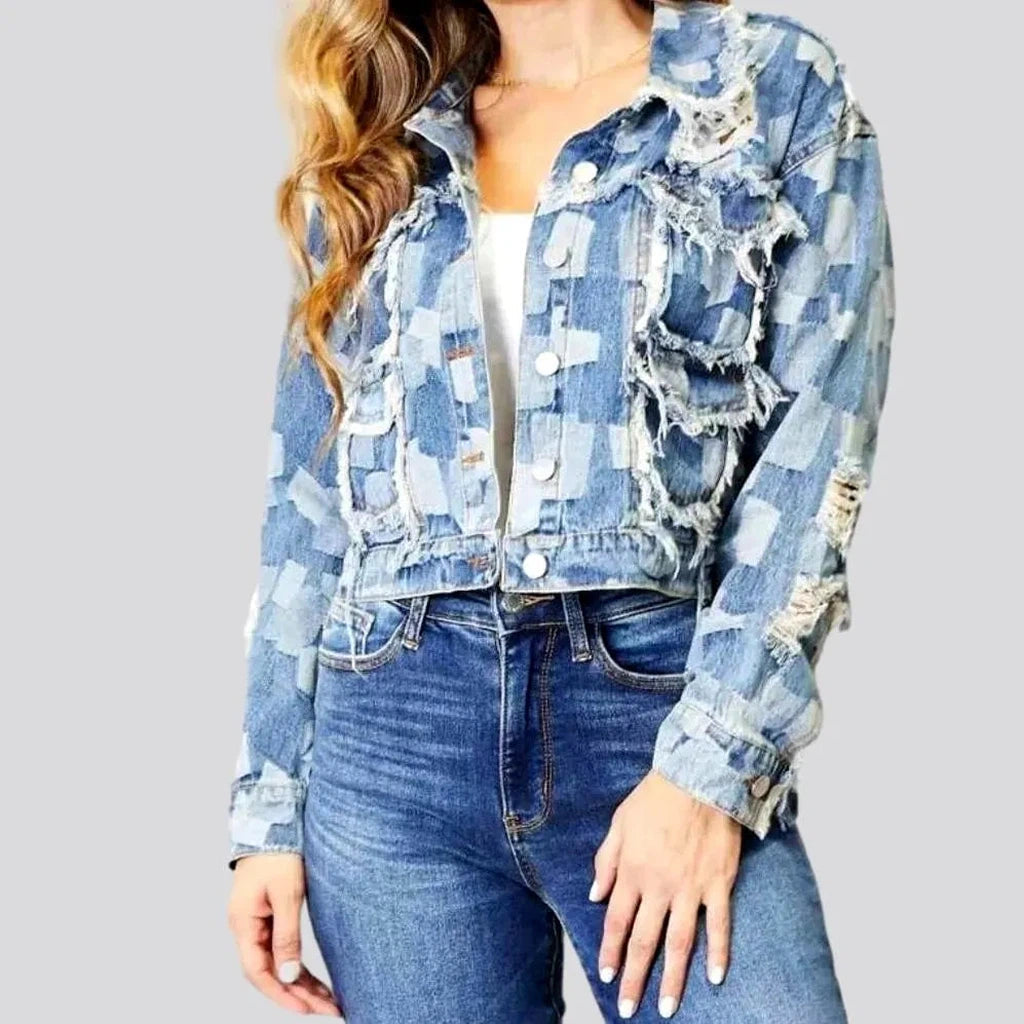 Oversized grunge jean jacket
 for women | Jeans4you.shop