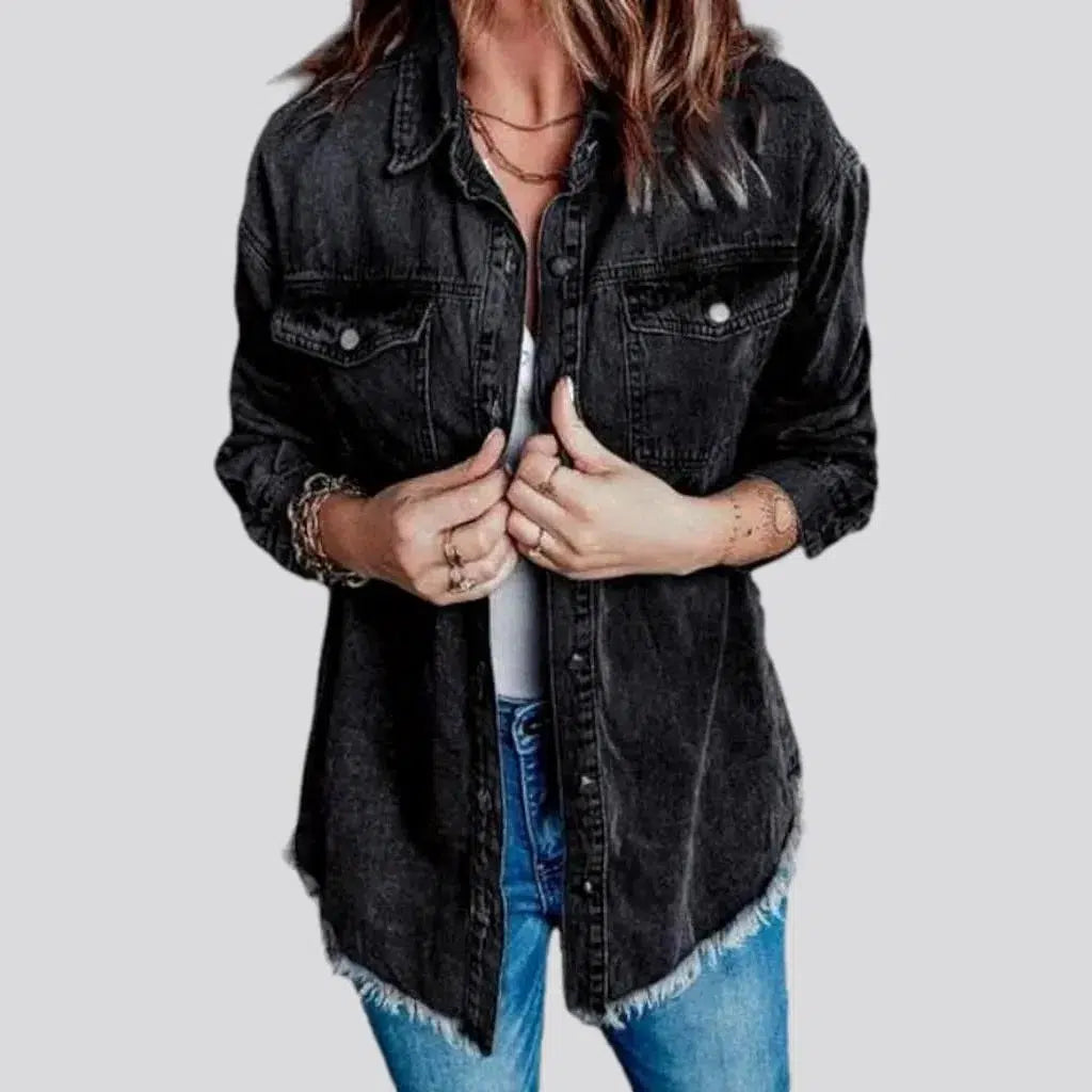 Oversized shirt-like jeans jacket
 for women | Jeans4you.shop
