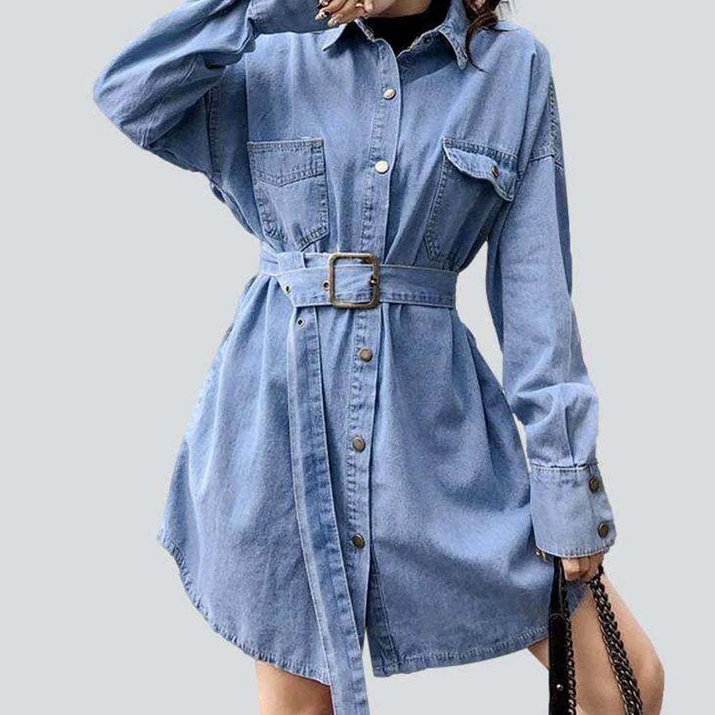 Oversized shirt-style denim dress | Jeans4you.shop