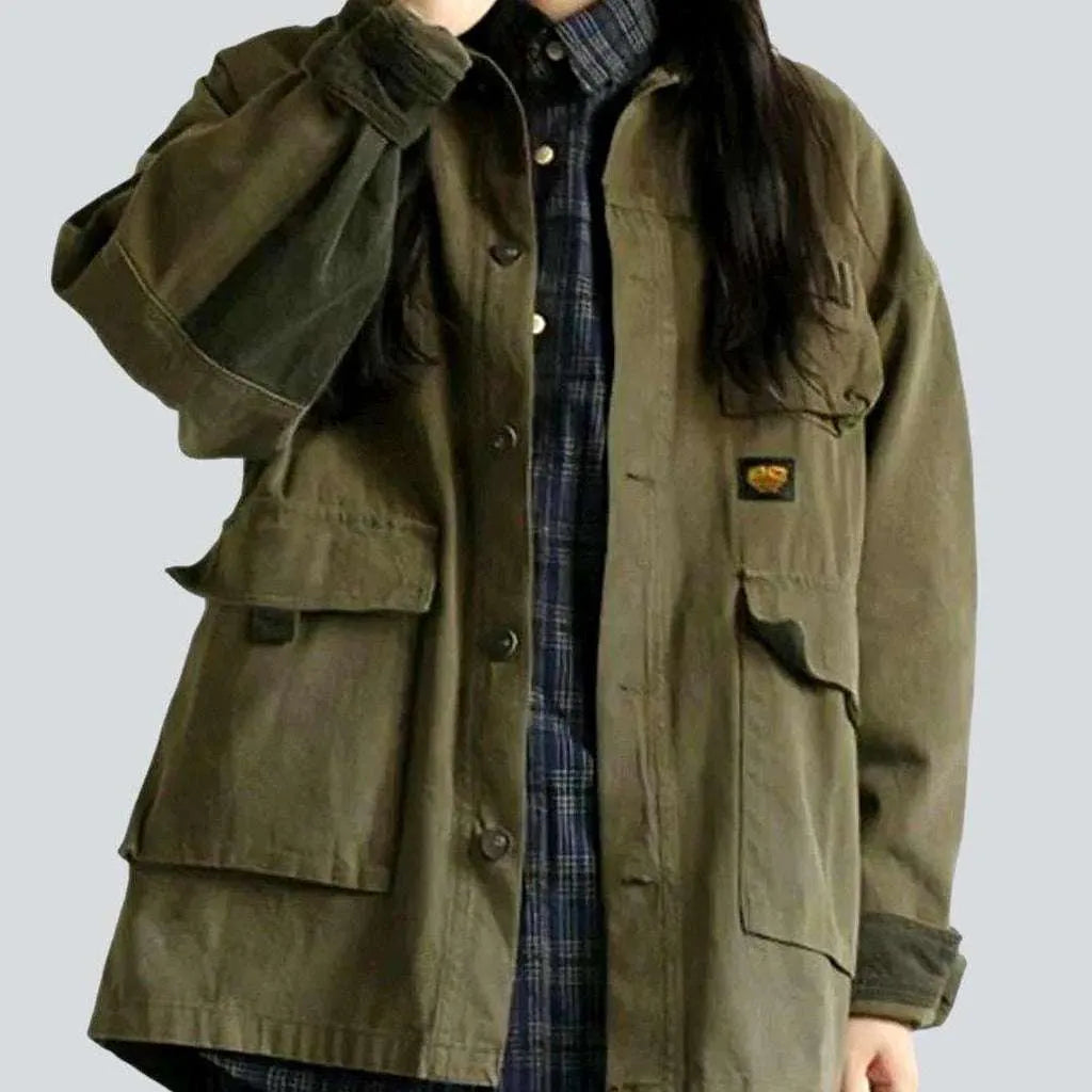 Oversized streetwear denim jacket
 for women | Jeans4you.shop