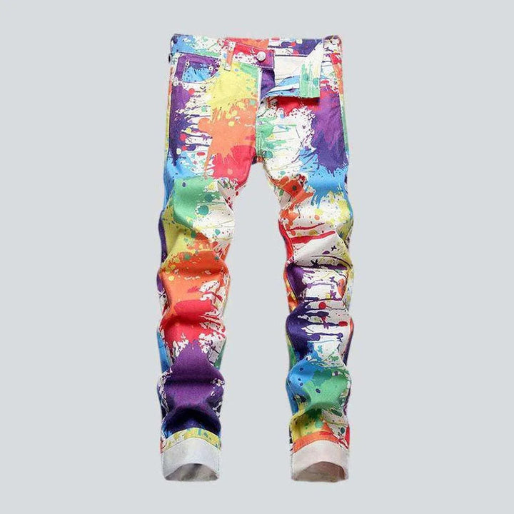 Paint splatter print men's jeans | Jeans4you.shop