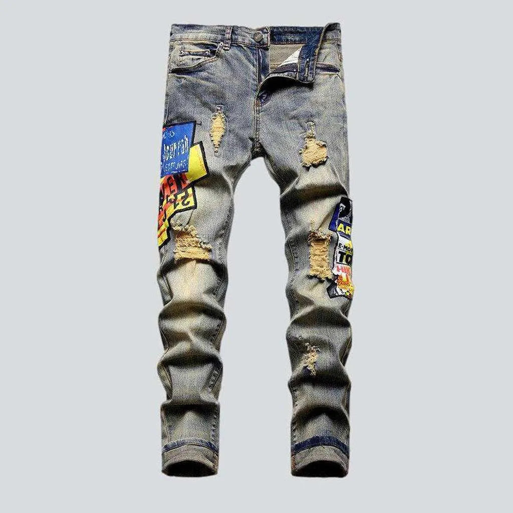Painted distressed men's jeans | Jeans4you.shop