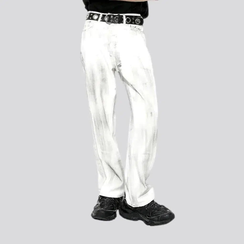 Painted men's high-waist jeans | Jeans4you.shop
