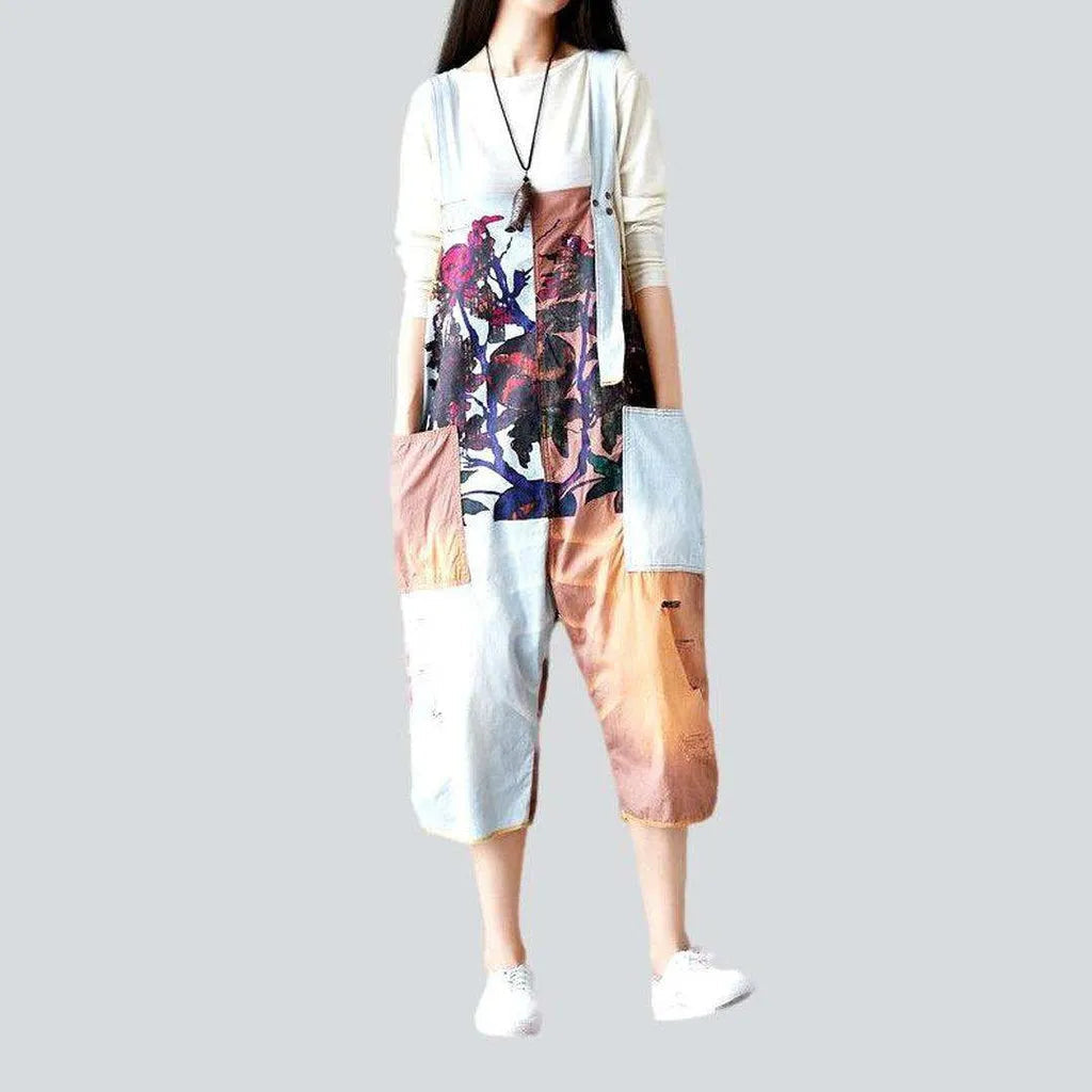 Painted urban women's denim jumpsuit | Jeans4you.shop