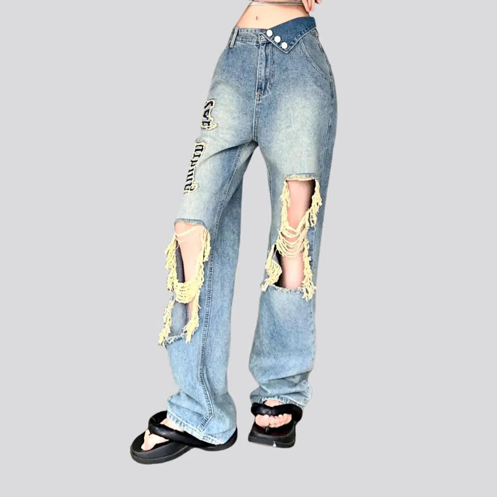 Painted vintage jeans
 for women | Jeans4you.shop