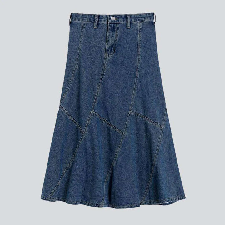 Patchwork long jean skirt | Jeans4you.shop