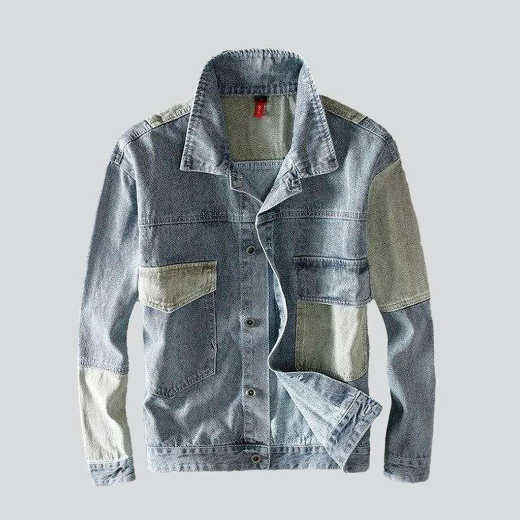 Patchwork men's jeans jacket | Jeans4you.shop