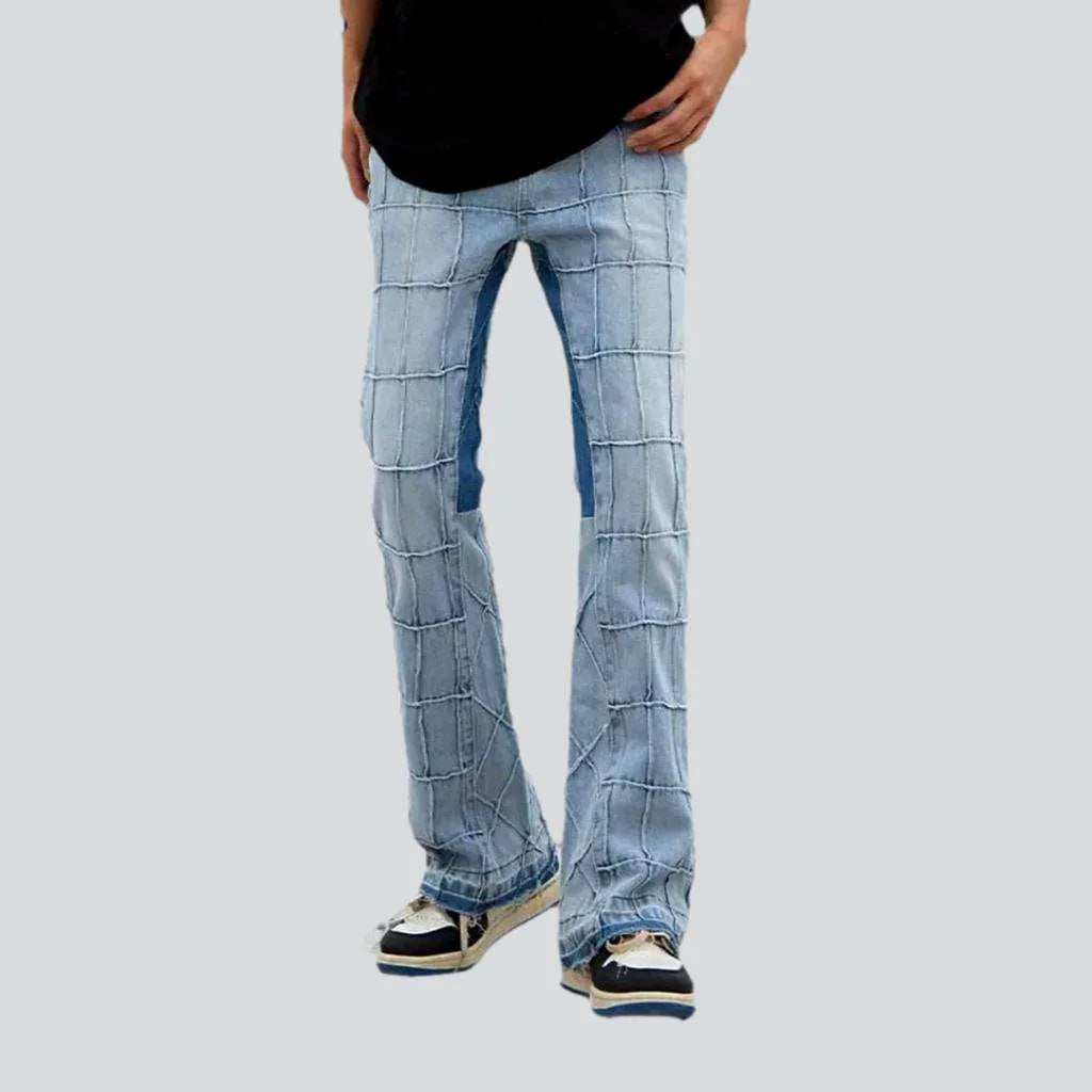 Patchwork men's street jeans | Jeans4you.shop