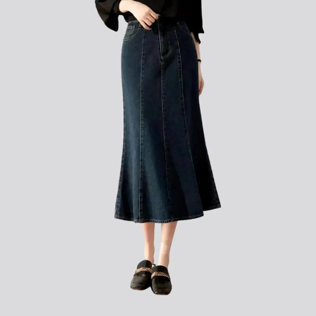 Patchwork-stitching denim skirt
 for women | Jeans4you.shop