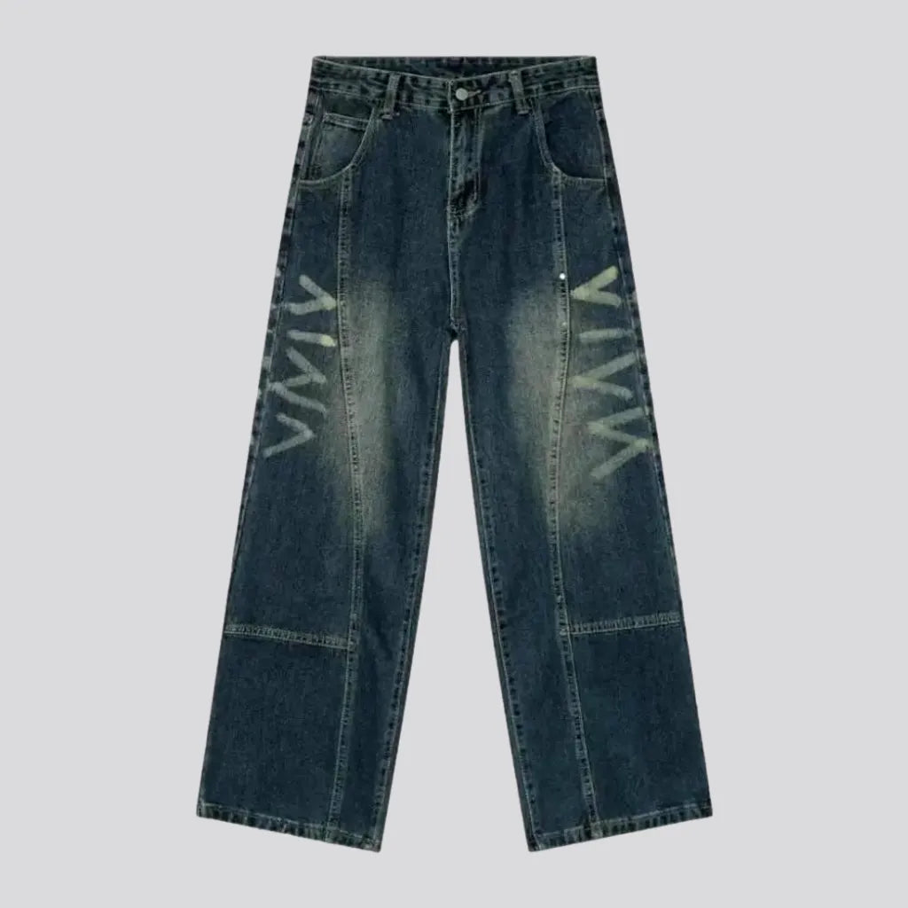 Patchwork-stitching vintage jeans
 for men | Jeans4you.shop