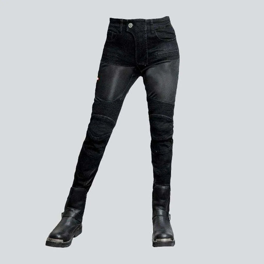 Patchwork women's biker jeans | Jeans4you.shop