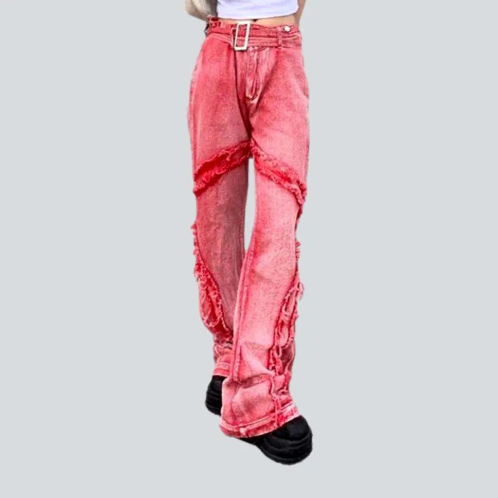Patchwork women's bootcut jeans | Jeans4you.shop