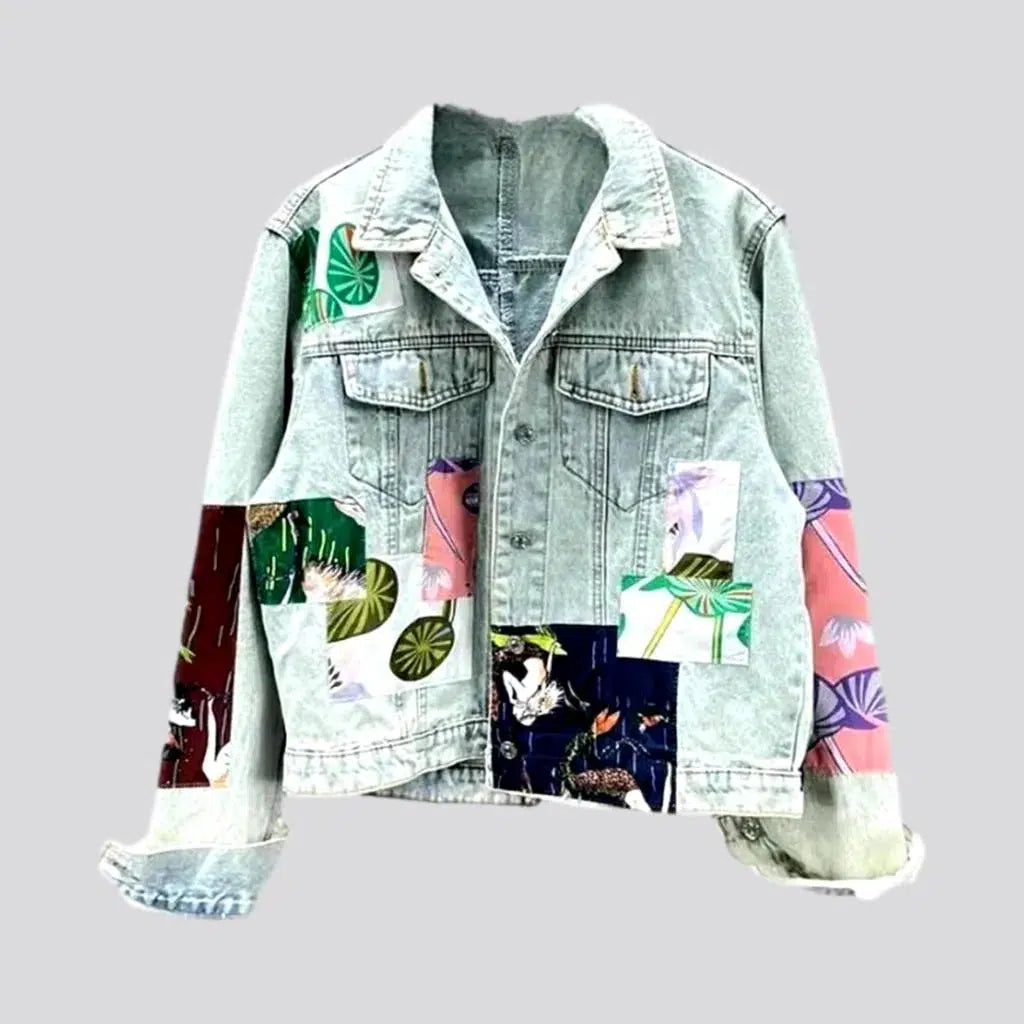 Patchwork women's denim jacket | Jeans4you.shop