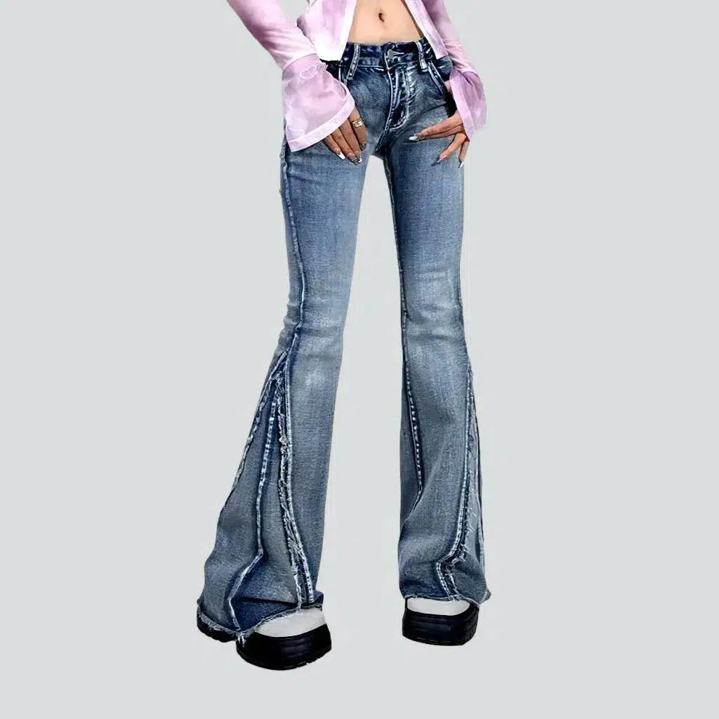 Patchwork women's hem jeans | Jeans4you.shop